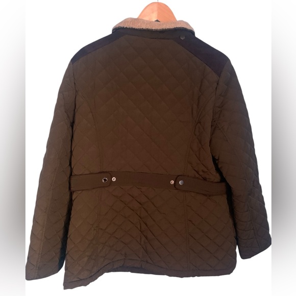 Laundry By Design Olive Green Quilted Barn Chore Coat Size XL - Picture 3 of 9